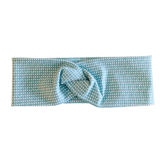 Bandeau turquoise géométrique